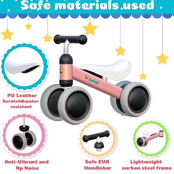 Avenor l Pink and White l Baby Balance Bike - Picture 3 of 6